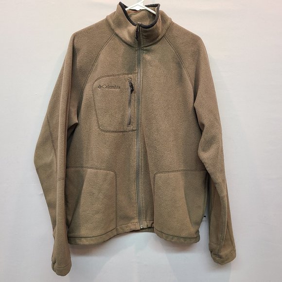 Columbia Other - Columbia Jacket Fleece Full Zip Coat Mens Large Brown Lightweight